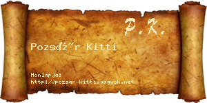 Pozsár Kitti névjegykártya