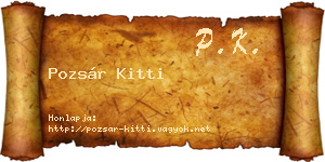 Pozsár Kitti névjegykártya